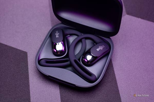 Shokz OpenFit Air earbuds inside the case