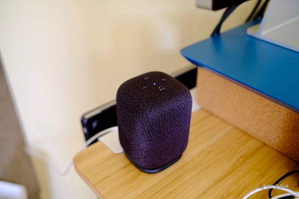 Sony Linkbuds Speaker on a desk