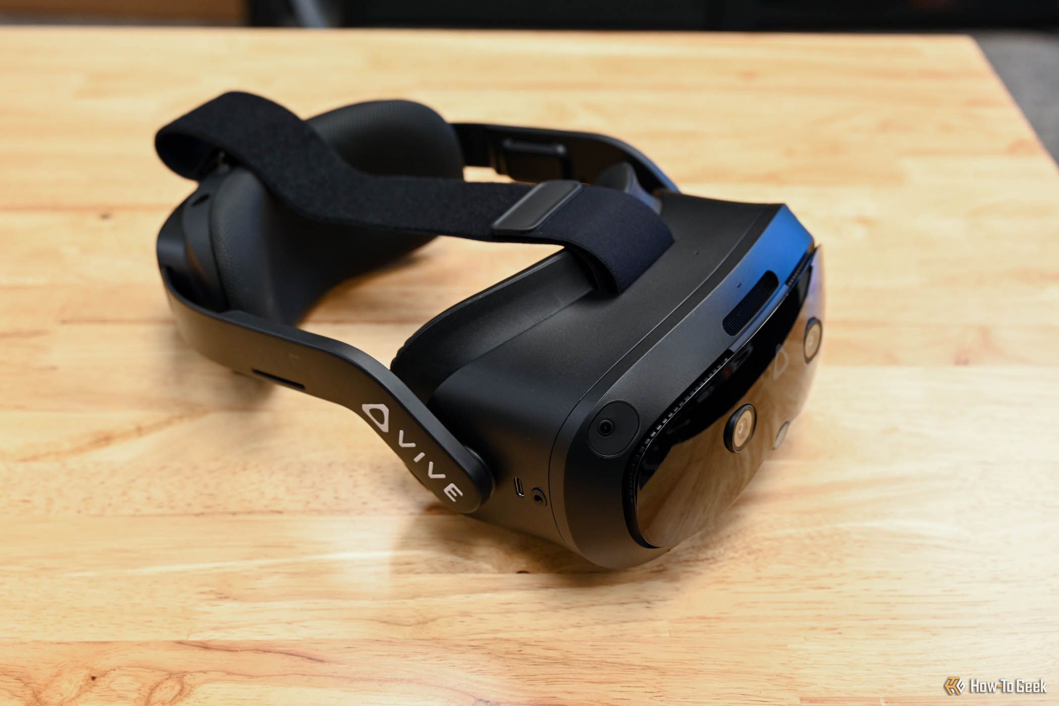 Top view of the HTC VIVE Focus Vision headset.