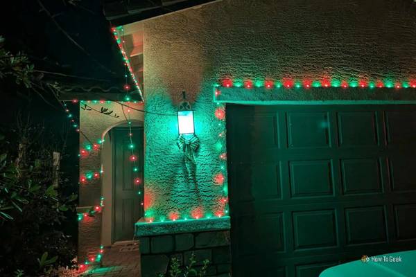 Govee Christmas String Lights 2 in red and green alternating colors.