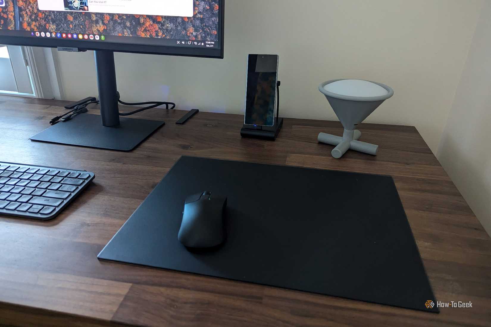 A Galaxy Z Fold 6 docked to an external monitor.