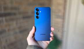 Back of the Galaxy S25 Plus in Blue