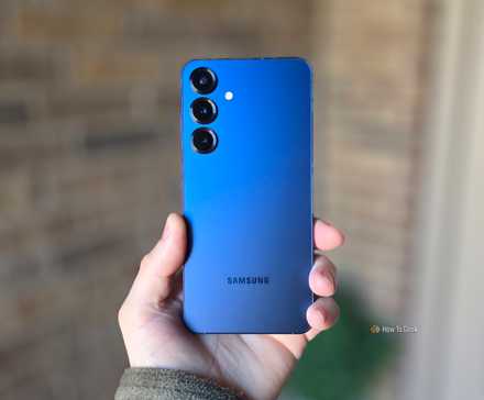 Back of the Galaxy S25 Plus in Blue