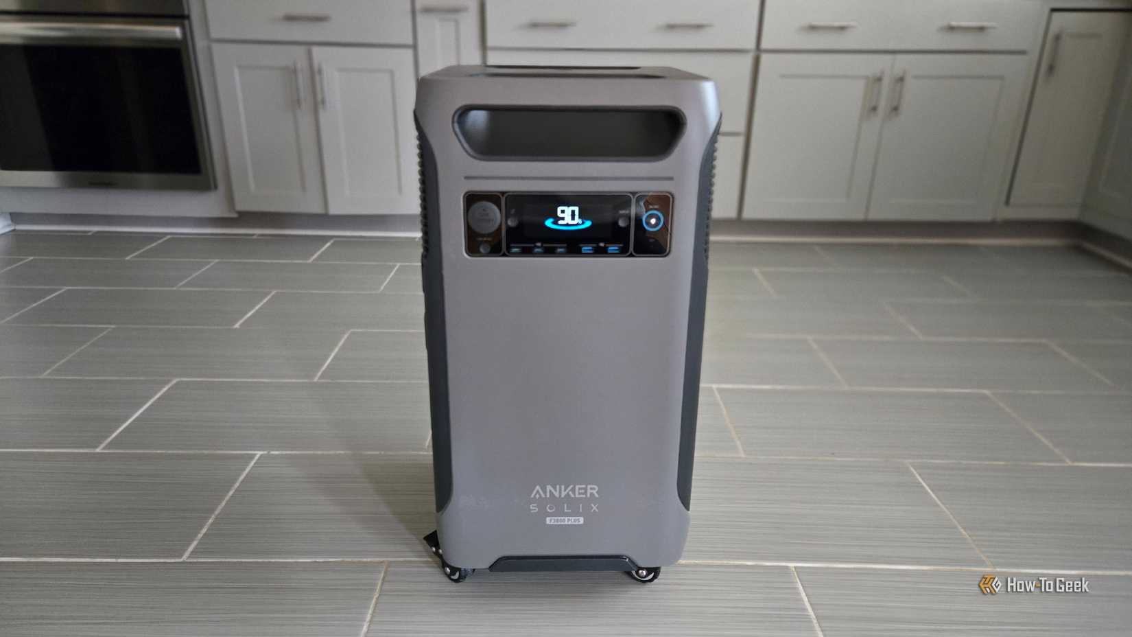 The Anker F3800 Plus in a kitchen.