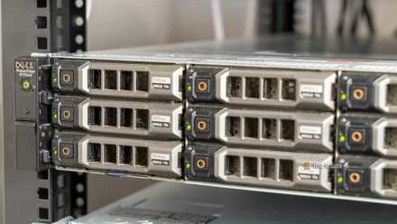 I measured my homelab's energy draw with a wise plug and came upon the true price The front of the Dell R720xd storage server with hard drive bays.