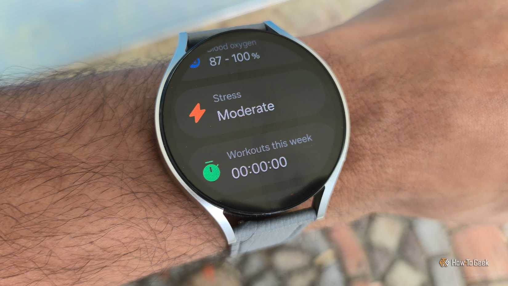 Stress setting in Samsung Health on Galaxy Watch 6.