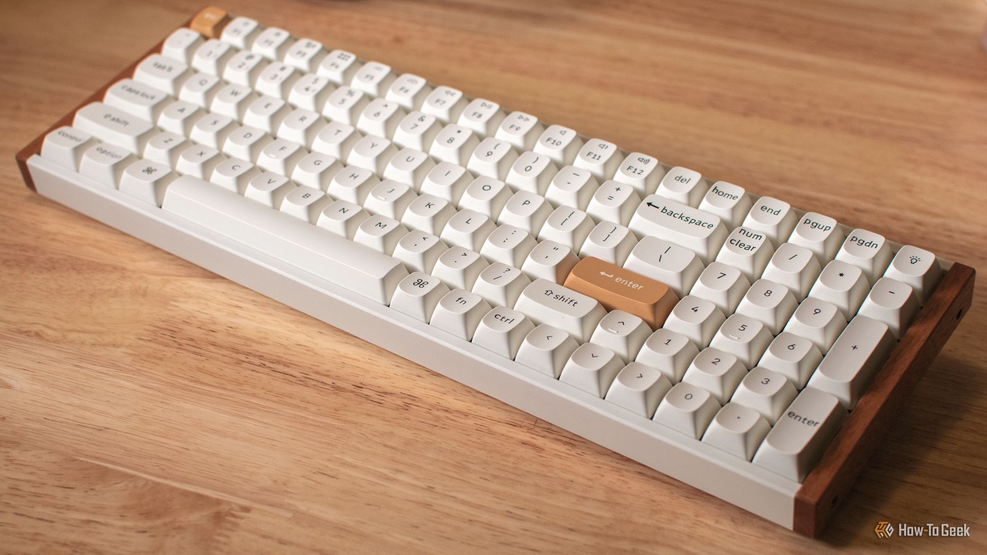 The Keychron K4 HE keyboard on a table.