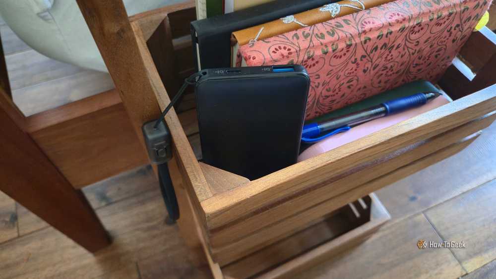 A small power bank kept beside your bed means you never wake up to a dead phone