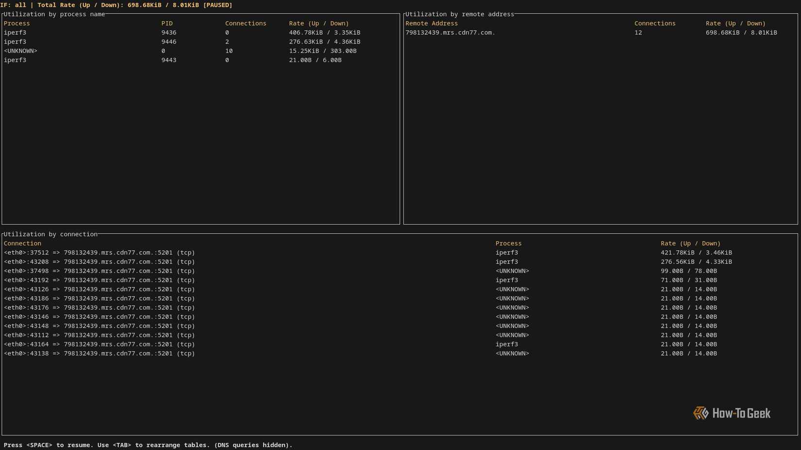 Bandwhich Linux 5 Great Linux Utilities to Monitor Your System Resources in the Terminal