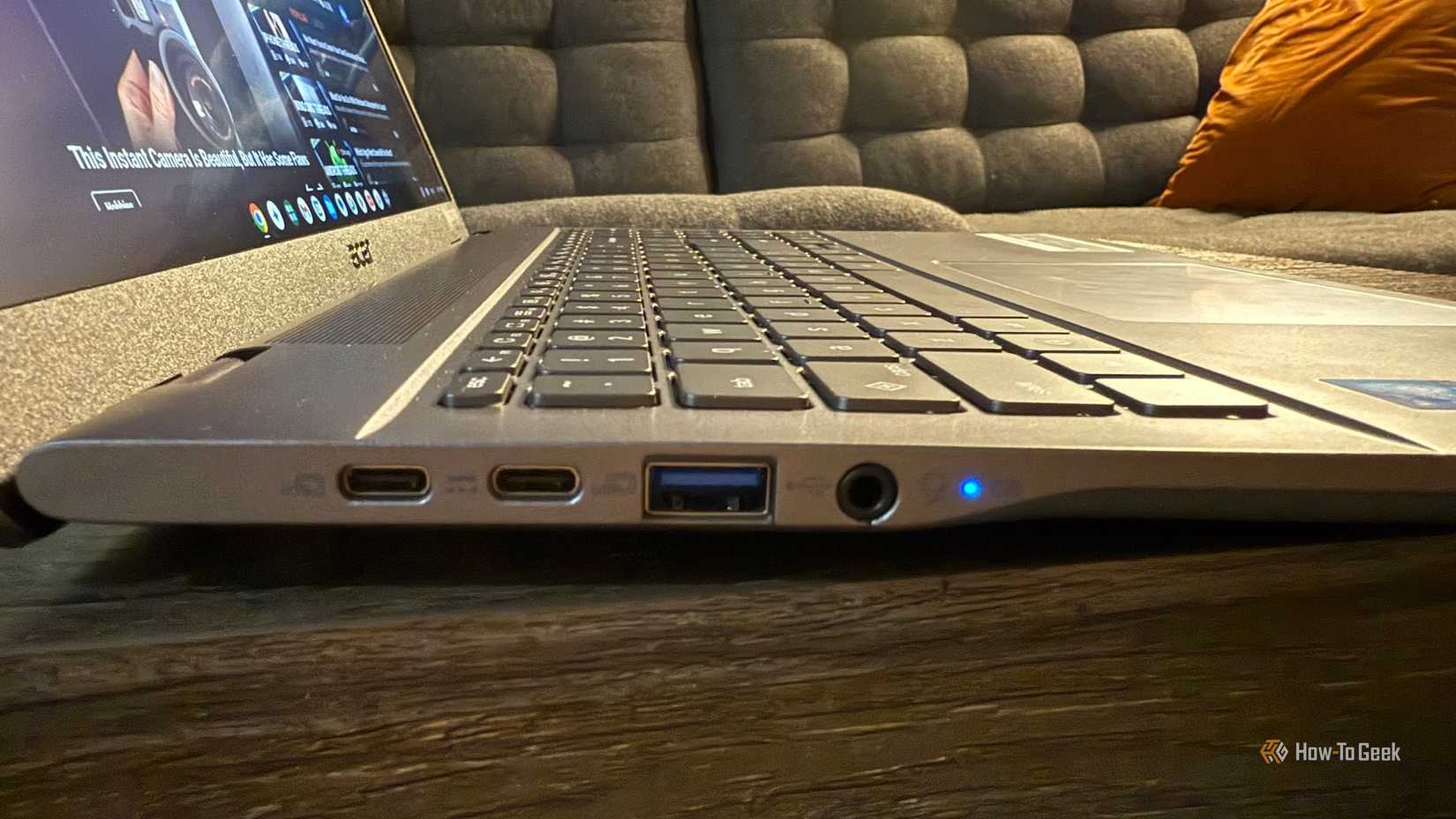 USB-C and USB-A Ports on the Acer Chromebook Plus 516.