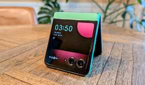 Moto Razr 2025 folded like a tent.