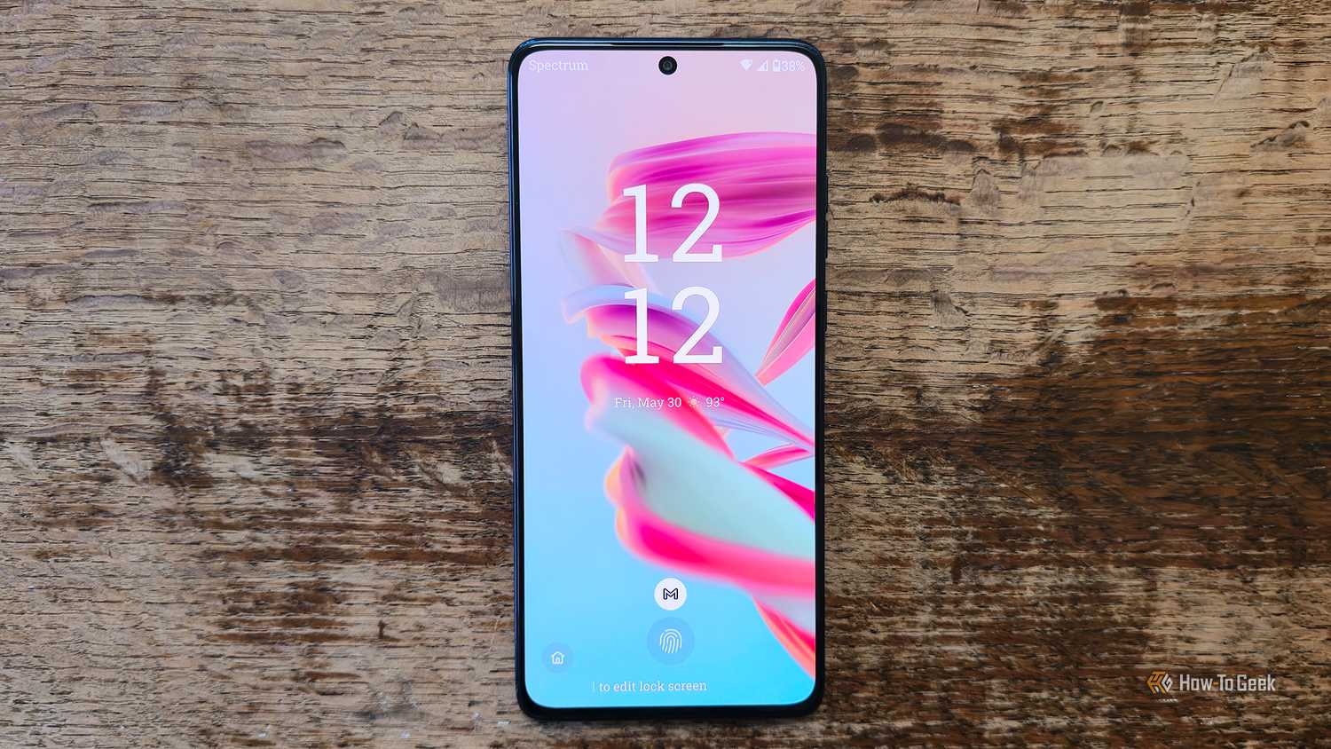 The Motorola Moto G Stylus (2025) phone on the lock screen.