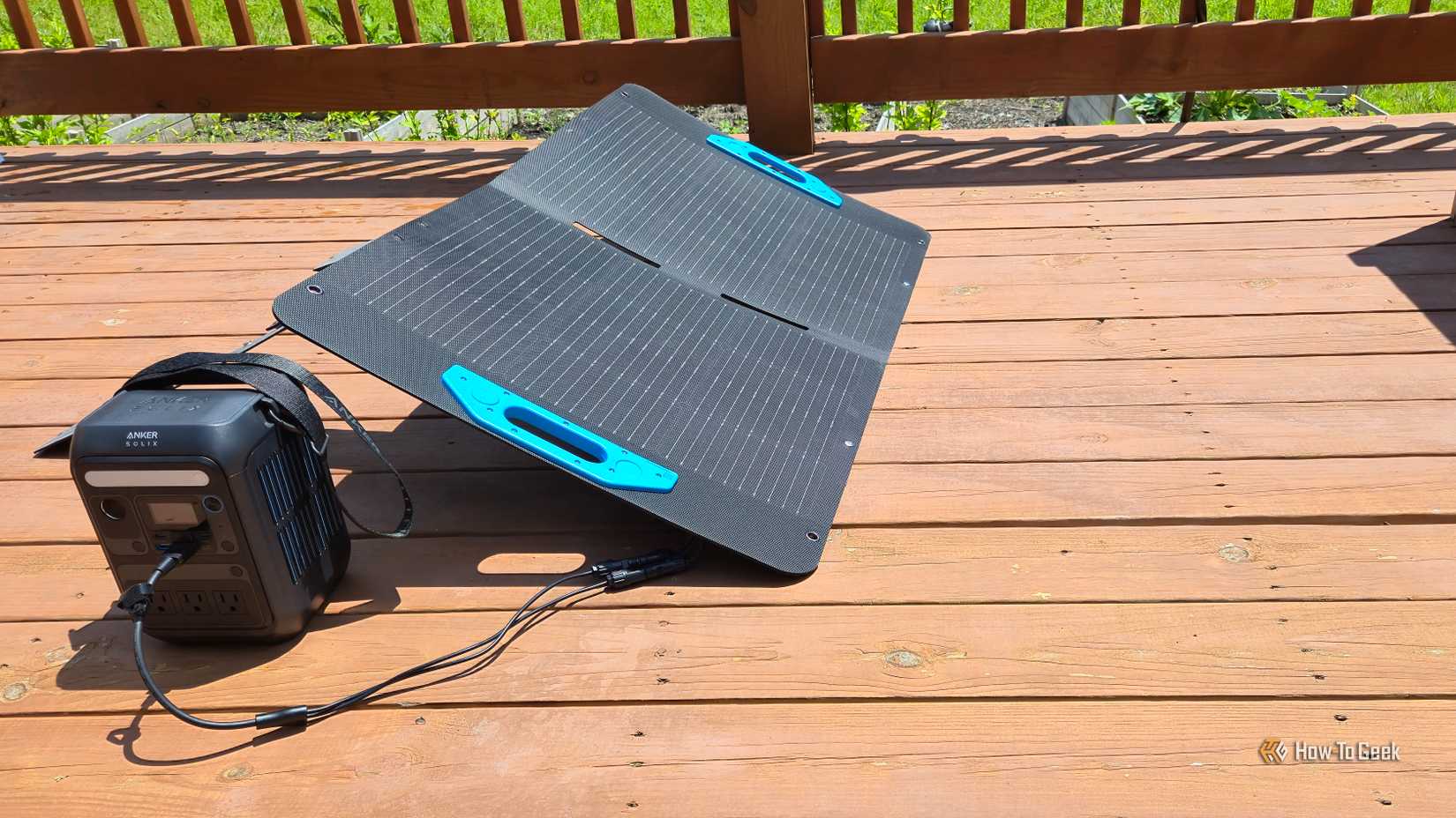 Anker C300 with an anker PS100 solar panel.