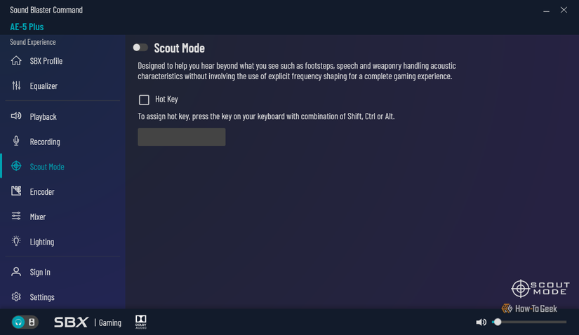 Creative Soundblaster カードのビューア モードを設定します。 