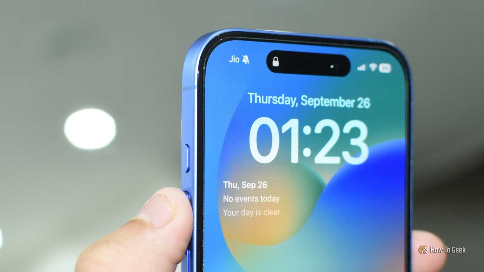 Action Button on an iPhone 16.