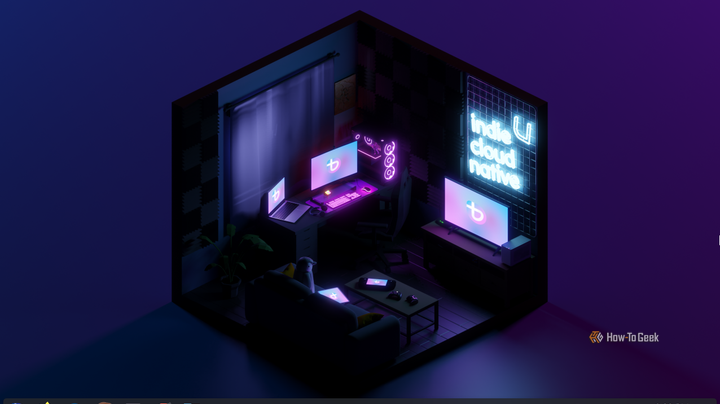 SuperTux game start screen.