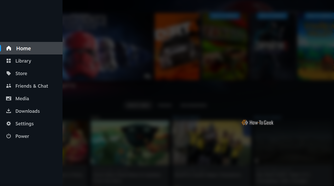 Steam Big Picture Mode menu in Bazzite.