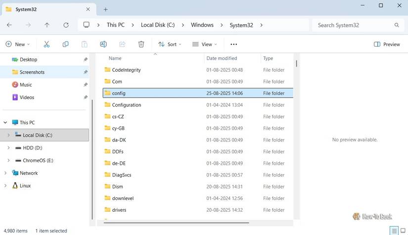 Config file in the C drive.