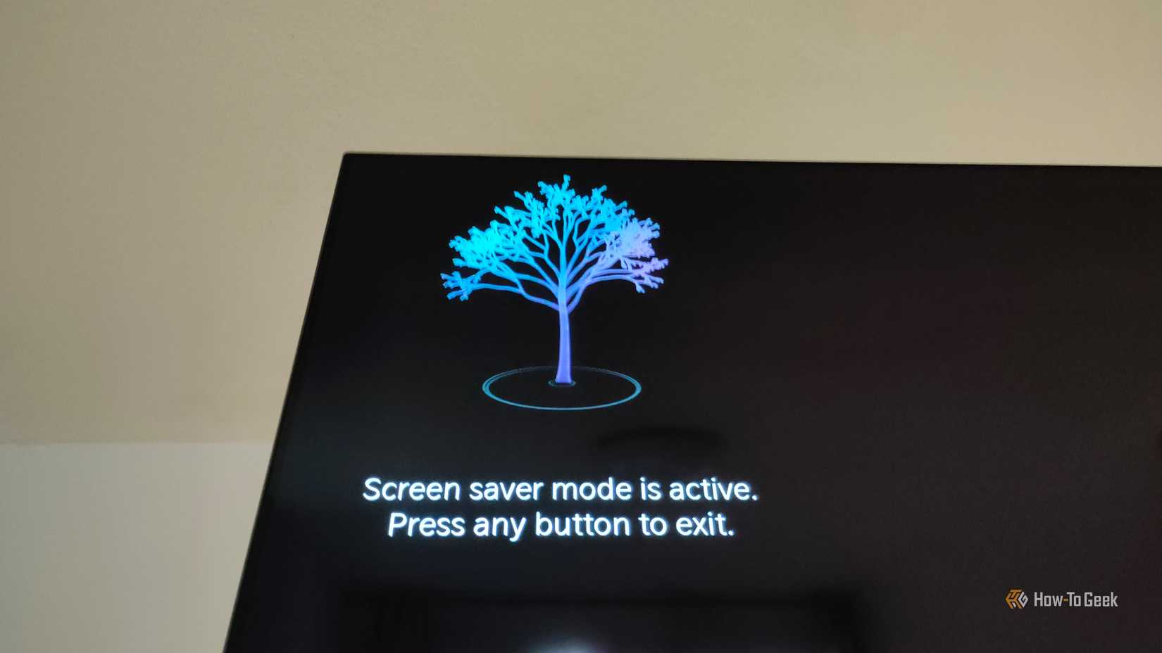 A screensaver on a modern OLED TV.