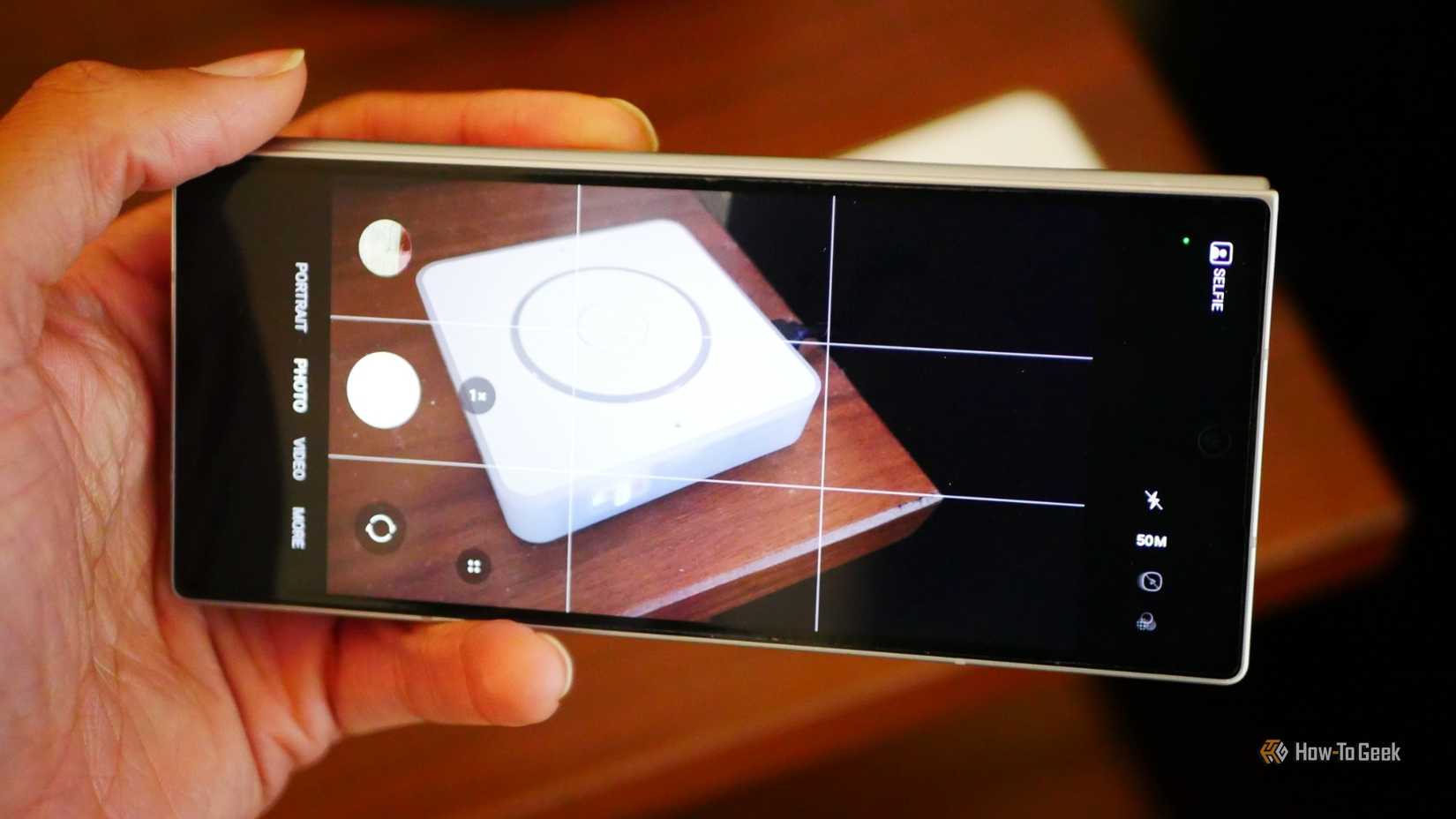 A Galaxy Z Fold 6 being used to take a photo.