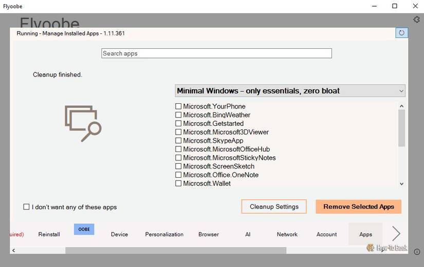 Guia Aplicativos no aplicativo Flyoobe.