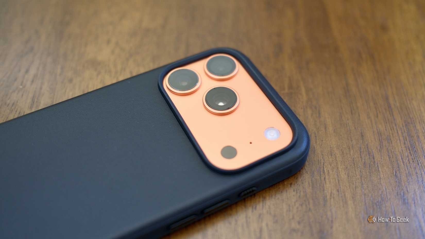 Apple iPhone 17 Pro in a black case.