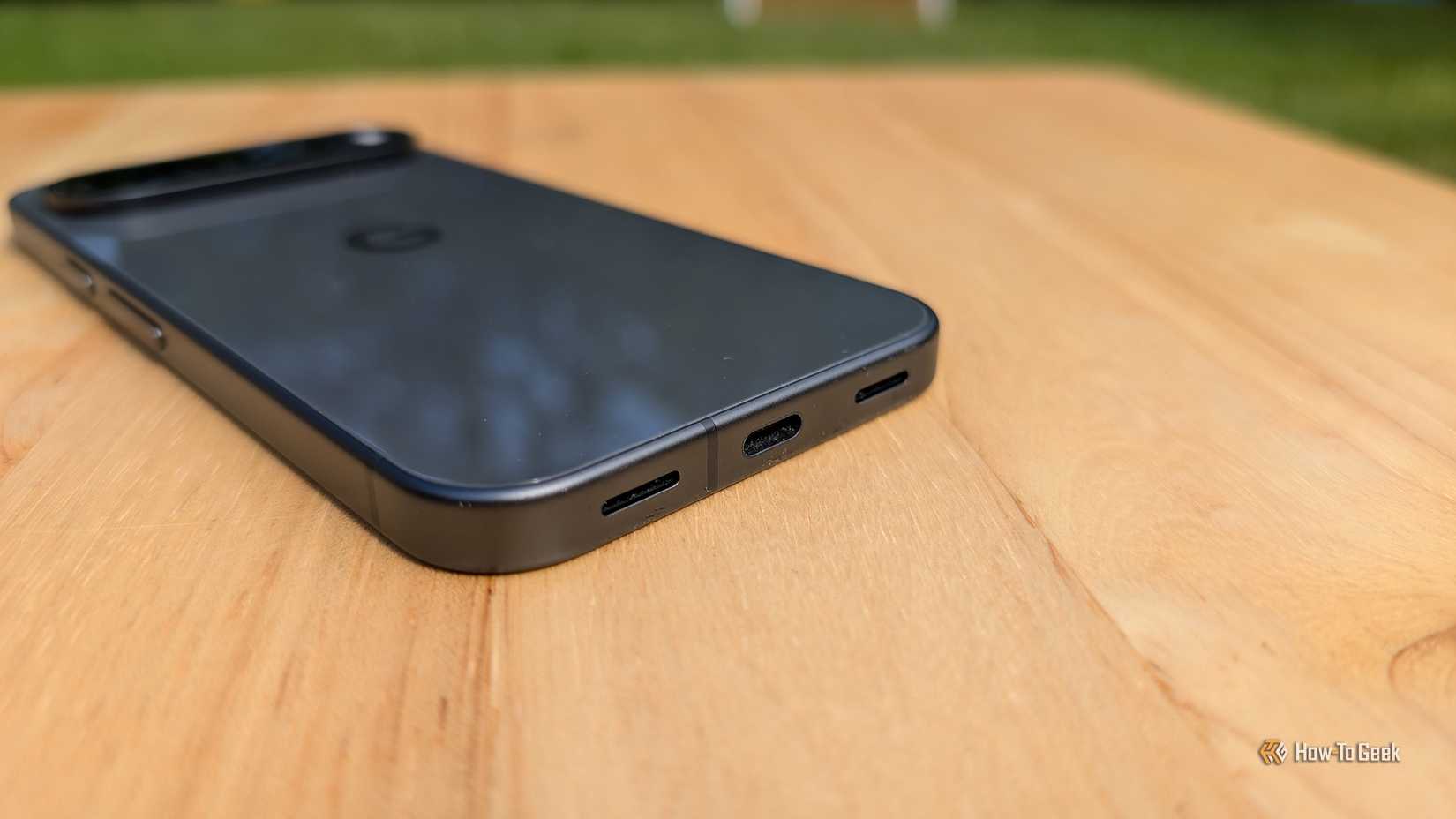 Google Pixel 10 charging port.