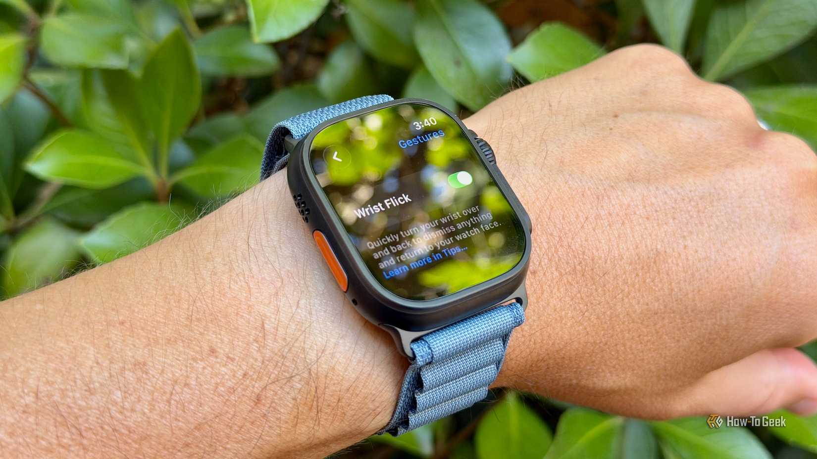 Apple Watch Ultra 3 with the settings app open.