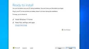Install option in Windows 11 installation.
