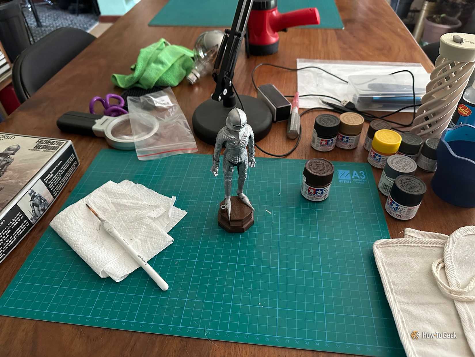 Model kit of a knight.