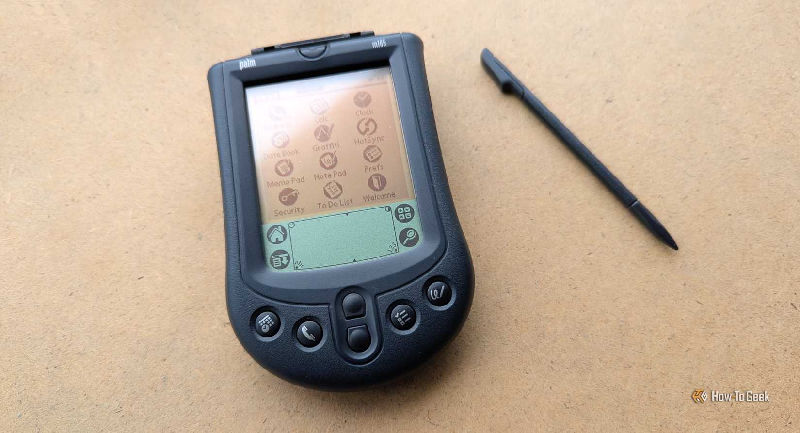 Palm M105 with optical pencil.
