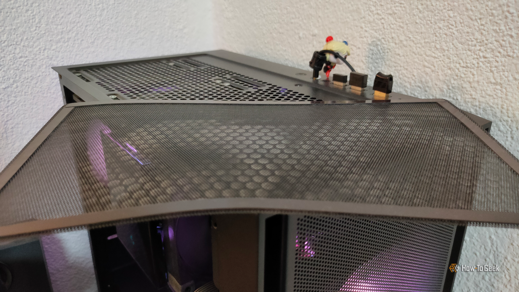 A magnetic dust filter of a PC.