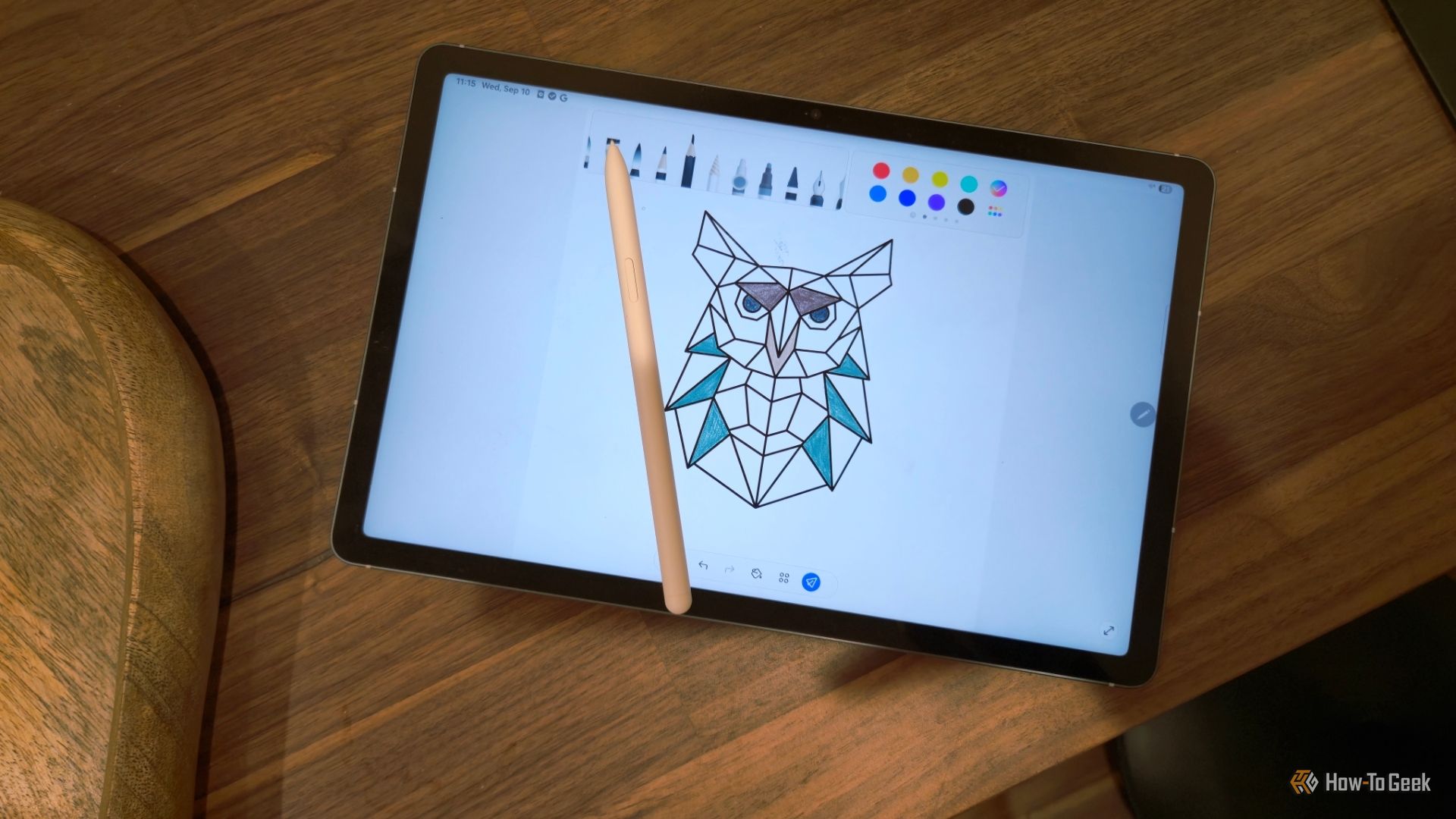 Samsung PENUP on a Galaxy Tab S10 FE with S Pen.