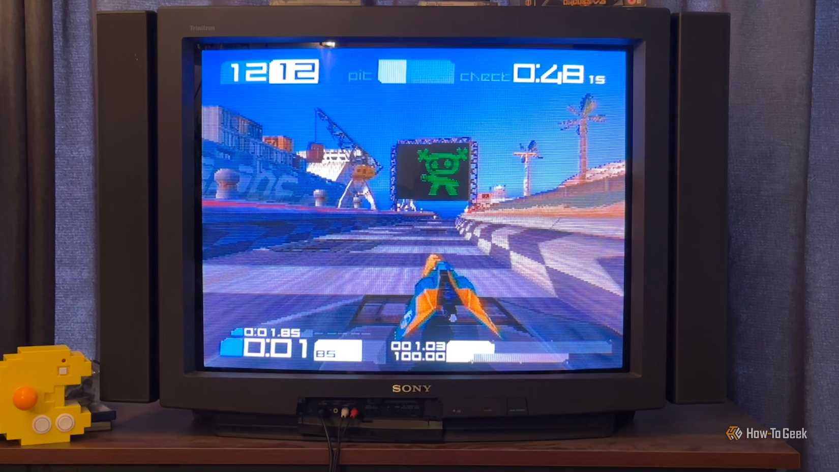 Wipeout 3 on a Sony Trinitron CRT.