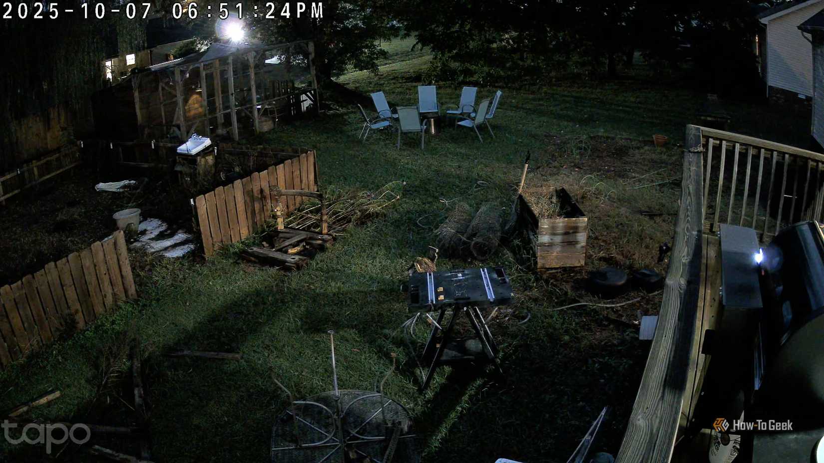 Color night vision from the TP-Link Tapo C660 Kit 4K security camera.