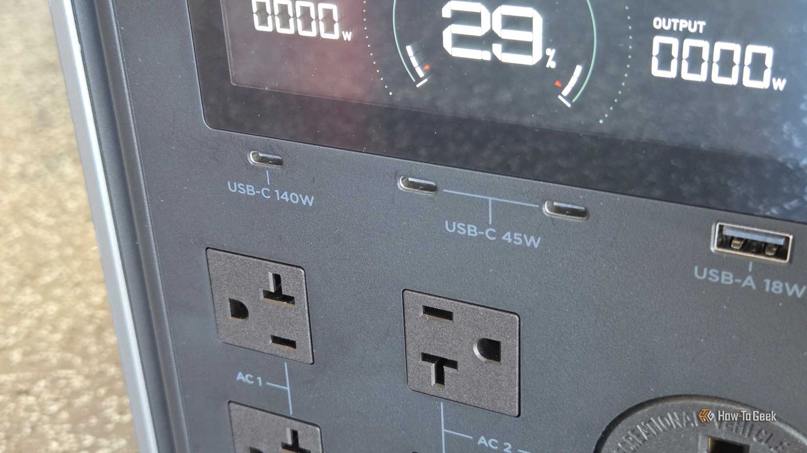 EcoFlow Delta 3 Ultra Plus USB-C port