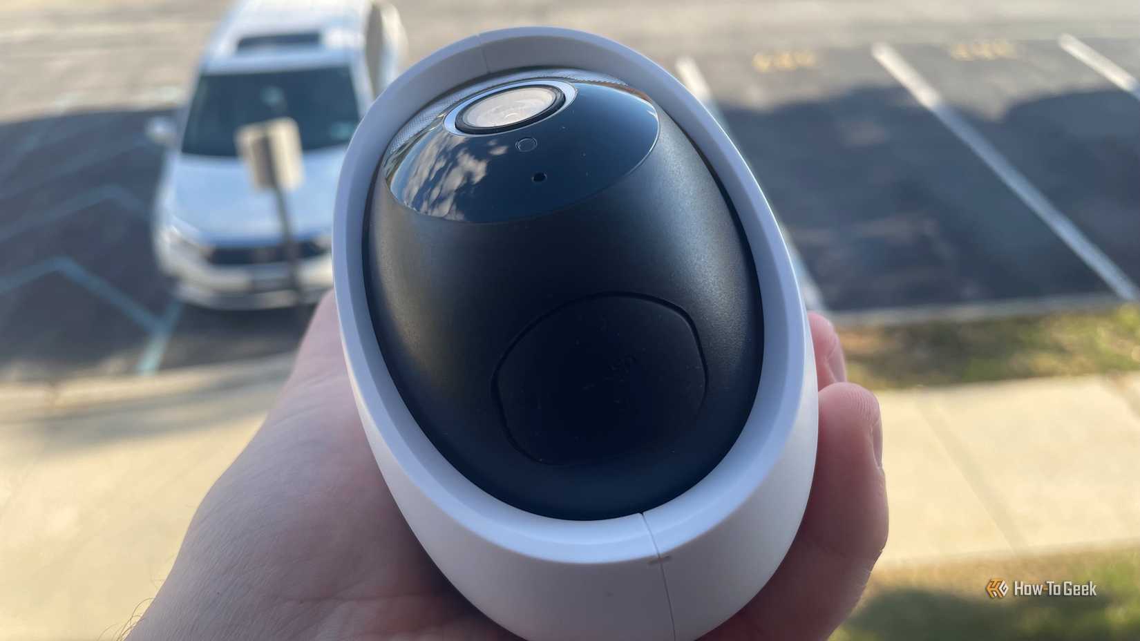 The microSD card slot on the Tapo C560WS.