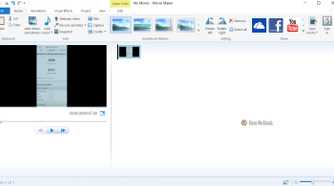 Media uploaded in Moview Maker.