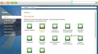 Microsoft Encarta History's page.