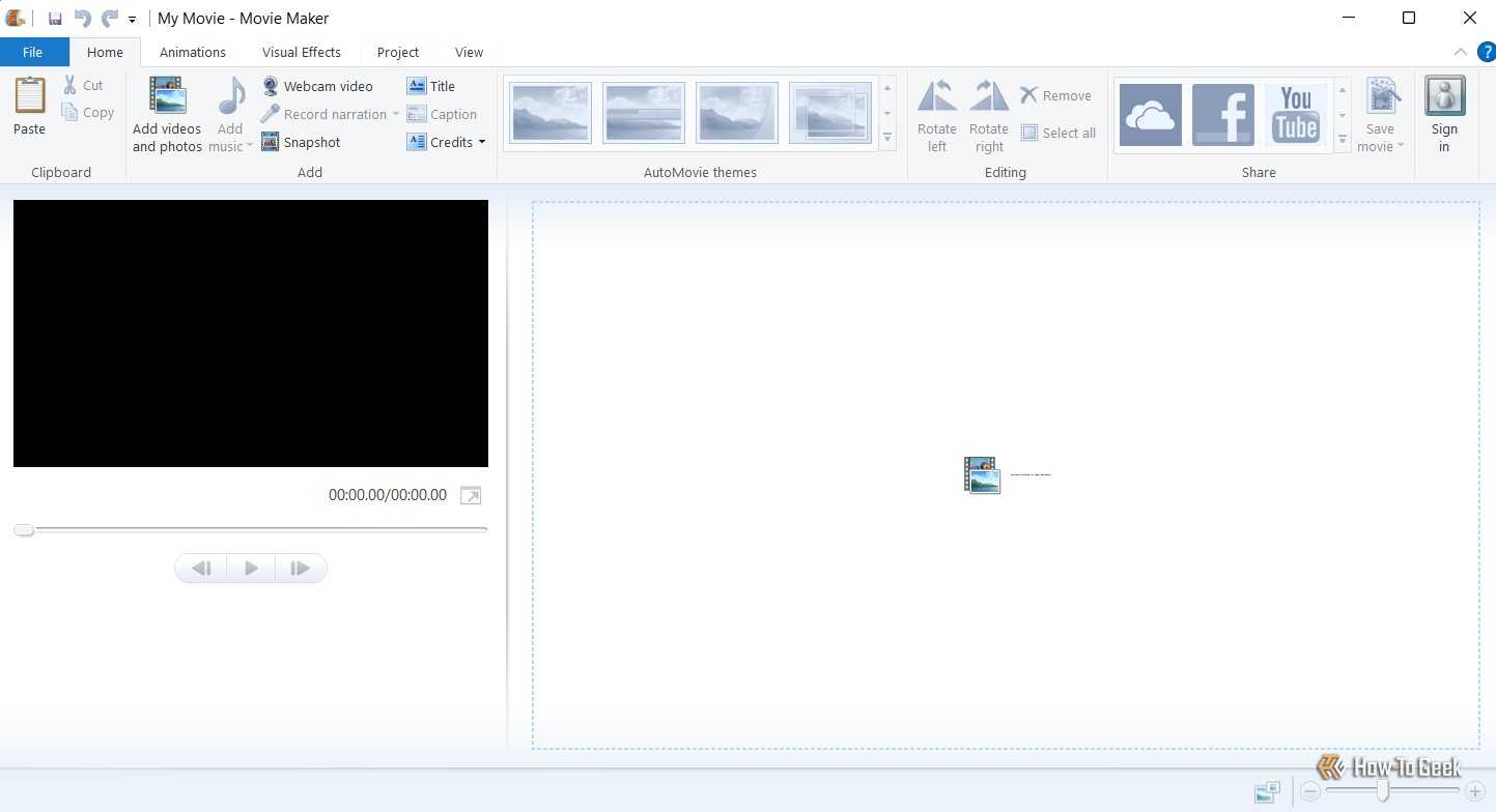 Movie Maker homepage.