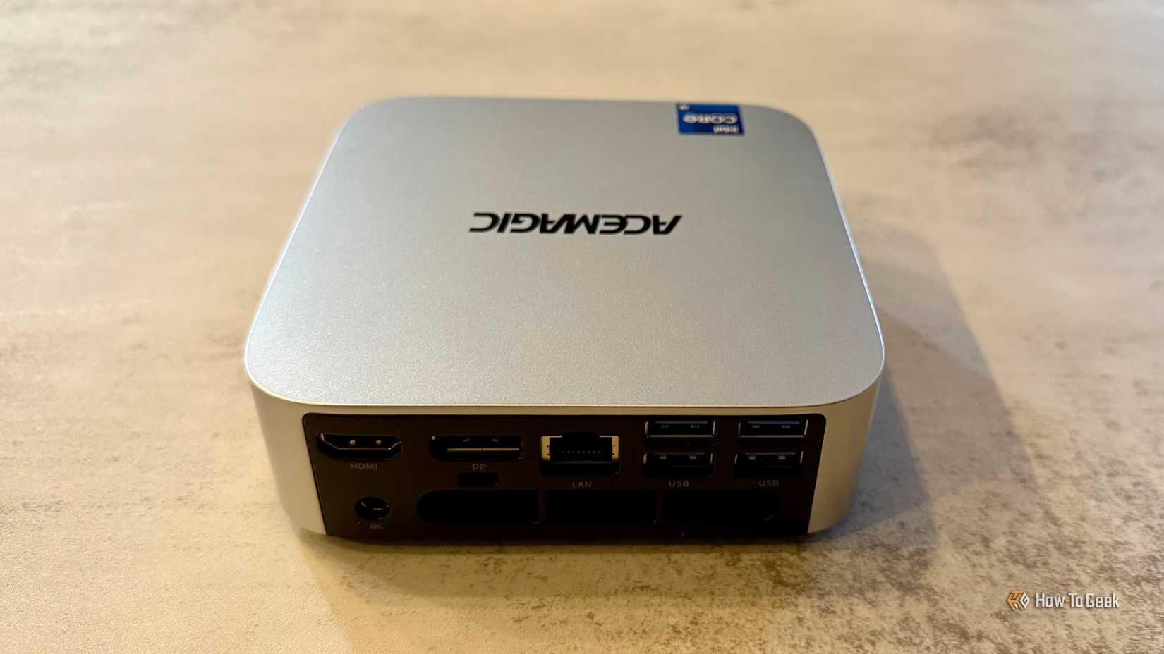 Rear of ACEMAGIC M1 Mini PC.