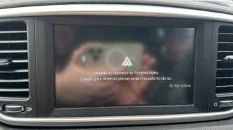 Android Auto error message in a KIA Sportage.