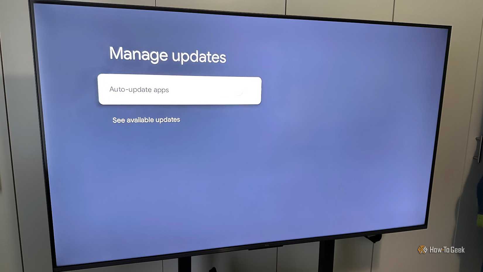 Автообновление на TCL Google TV.