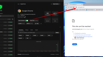 Blocking Google Chrome using Portmaster.