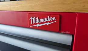 Milwaukee tool box and logo