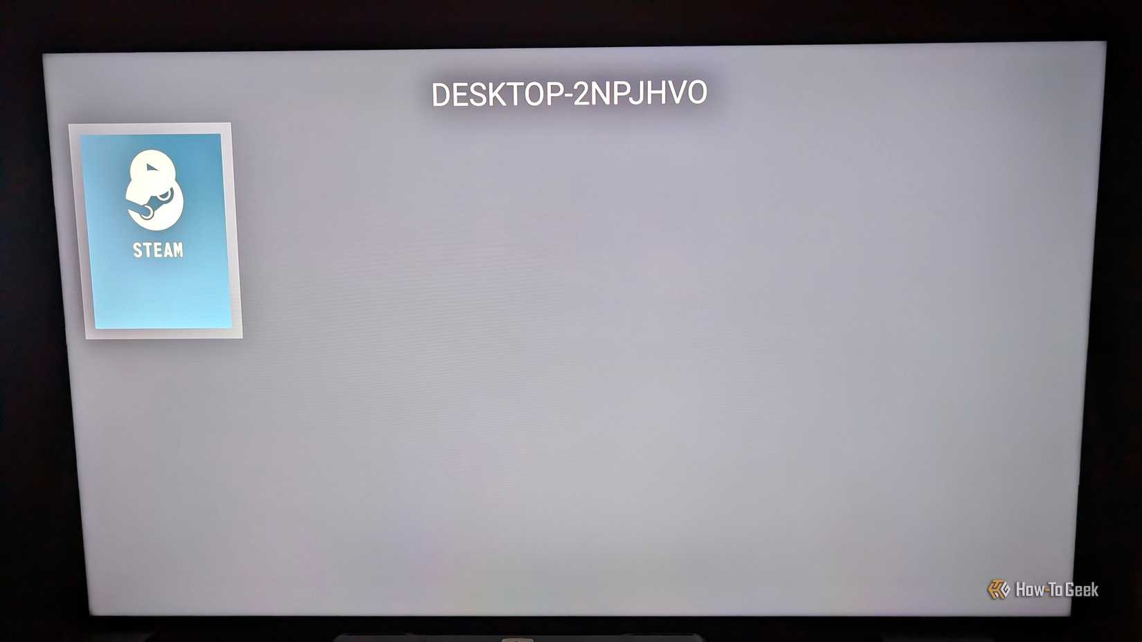 My Steam library is visible on my TV.