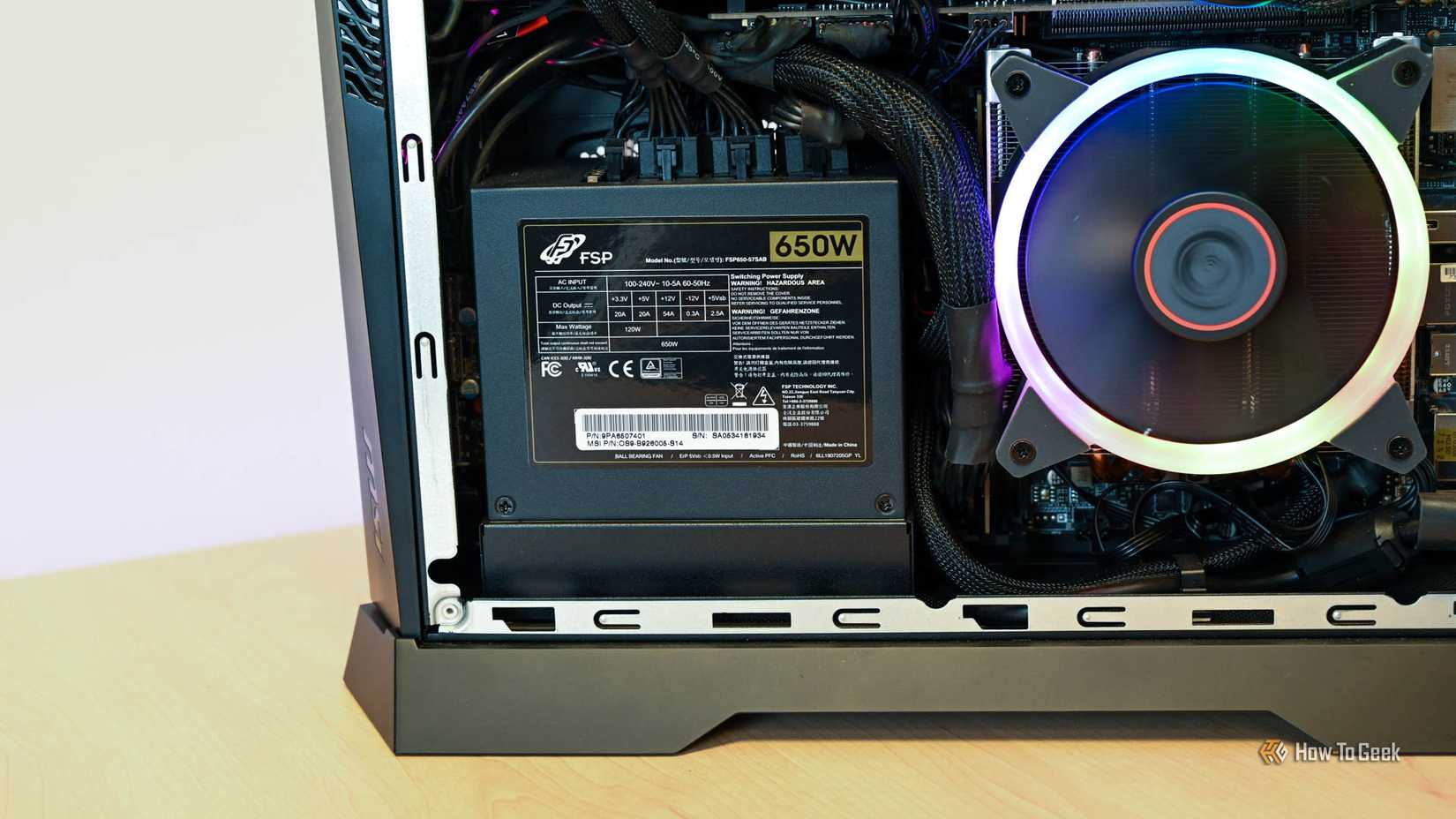 650W Power Supply in a MSI Trident PC.
