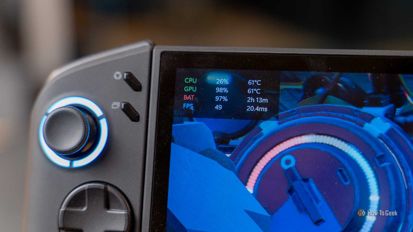 Números de CPU e GPU em execução no Lenovo Legion Go 2.