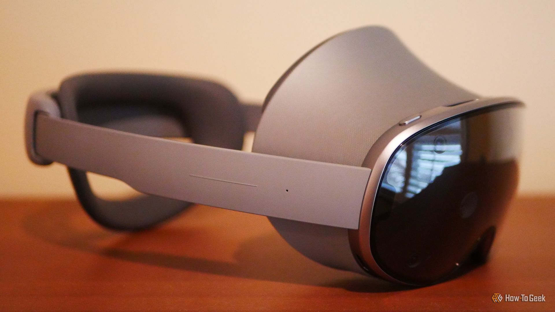 Closeup of a Samsung Galaxy XR headset.