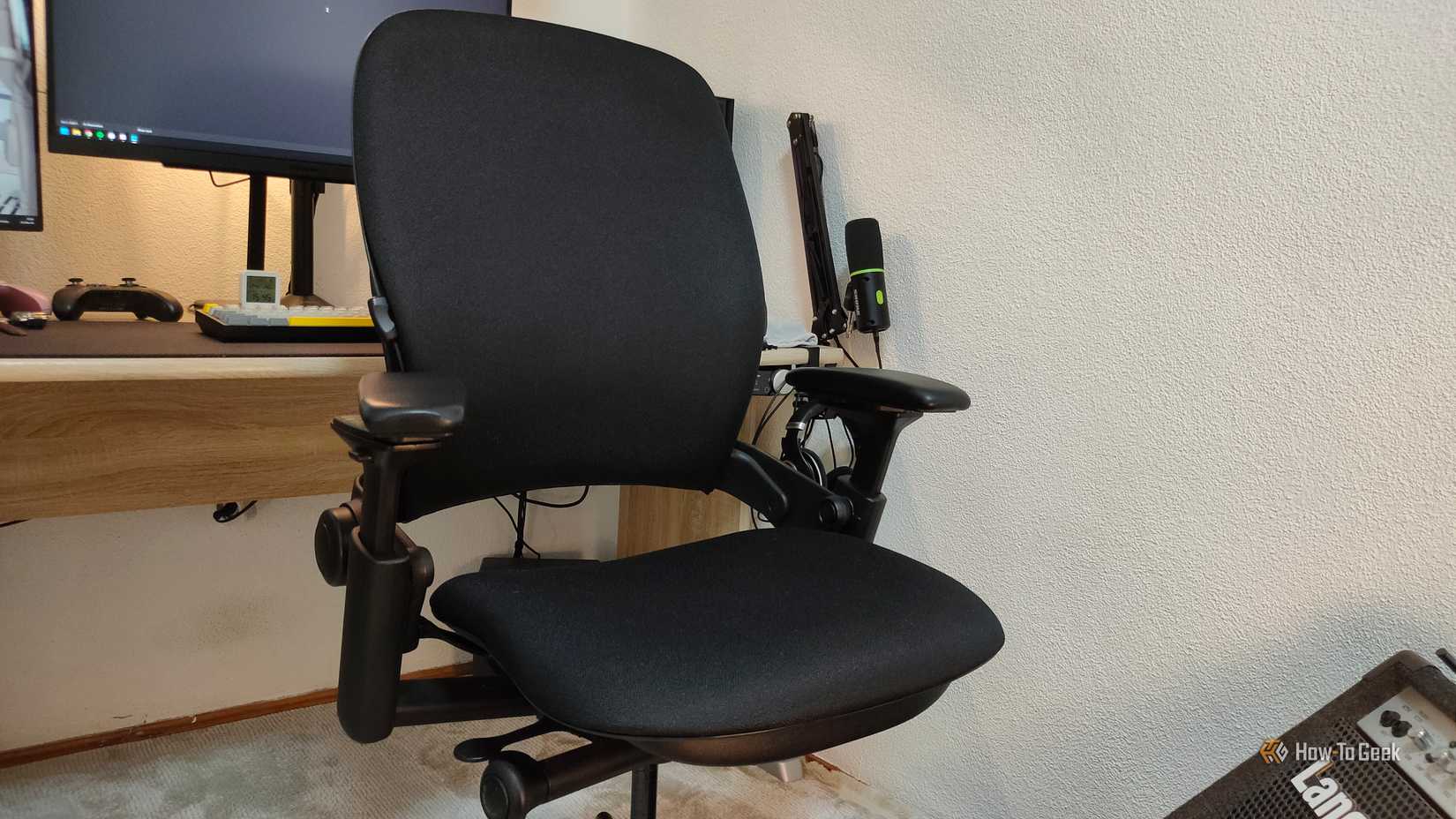 The Steelcase Leap V2 ergonomic office chair.